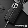 Miniatyrbild 7 av 10: iPhone 15 Pro Max Plånboksfodral 2-in-1 Detachable - Svart Svart