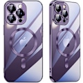 Miniatyrbild 5 av 7: iPhone 15 Plus Mobilskal Magsafe Electroplating - Silver