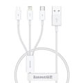 Miniatyrbild 1 av 5: Baseus 3in1 USB-A till USB-C, Lightning, microUSB kabel 0.5m