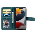 Miniatyrbild 4 av 11: iPhone 14 Plånboksfodral KT PU Läder - Grön