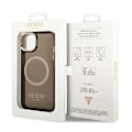 Miniatyrbild 8 av 8: GUESS iPhone 14 Plus Skal Magsafe Gold Outline Translucent - Svart Svart