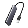 Miniatyrbild 4 av 11: Ugreen USB HUB - 4x USB 3.2 Gen 1 med Mikro-USB-Strömport - Grå