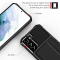 Miniatyrbild 6 av 6: Läder Korthållare till Skal Galaxy S22 Plus 5G - Svart Svart