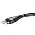 Miniatyrbild 2 av 5: BASEUS Cafule Lightning Kabel 100 cm Grå / Svart Svart