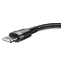 Pikkukuva 2 / 5: BASEUS Cafule Lightning kaapeli 100 cm harmaa/musta Black
