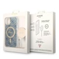 Miniatyrbild 10 av 10: GUESS iPhone 14 Magsafe Skal Print + Trådlös Laddare - Blå
