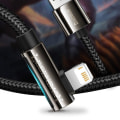 Miniatyrbillede 4 af 6: Baseus Mobile Game Lightning Kabel USB 2.4A 1m - Sort Black