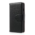 Miniatyrbillede 1 af 5: Præget pung etui til LG Optimus L9 II (sort) Black