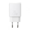 Miniatyrbillede 2 af 11: BASEUS - 2-Port netværksoplader 20w - Vit White