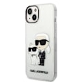 Miniatyrbild 2 av 8: Karl Lagerfeld iPhone 14 Plus Skal IML GLIT NFT Karl & Choupette - Clear