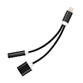 Miniatyrbild 1 av 2: Adapter HF/audio till Lightning Jack 3.5mm - Svart Svart