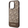 Miniatyrbild 6 av 8: Guess iPhone 14 Pro Mobilskal MagSafe GCube Stripes - Brun