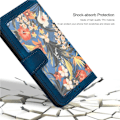 Miniatyrbild 8 av 11: iPhone 15 Pro Plånboksfodral Flower Pattern - Mörkblå