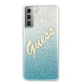 Miniatyrbild 3 av 8: Guess Skal Galaxy S21 Plus Glitter Gradient Script - Blå Blå