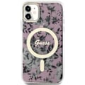 Miniatyrbild 3 av 8: Guess iPhone 11/XR Mobilskal Magsafe Flower - Rosa