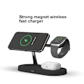 Miniatyrbillede 9 af 11: 3i1 Magsafe trådløs oplader iPhone / Apple Watch / AirPods Svar Black
