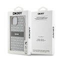 Miniatyrbild 8 av 8: DKNY iPhone 15/14 Plus Mobilskal Läder Mono Stripe & Metal Logo Beige
