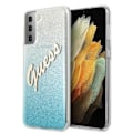 Miniatyrbild 1 av 8: Guess Skal Galaxy S21 Plus Glitter Gradient Script - Blå Blå