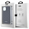 Miniatyrbild 7 av 7: KARL LAGERFELD iPhone 14 Mobilskal Saffiano Monogram Chain Svart
