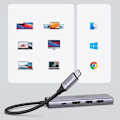 Miniatyrbild 6 av 6: Ugreen Multifunktionell USB-C HUB - Grå