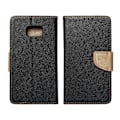 Miniatyrbild 5 av 8: Redmi 9A/9AT Plånboksfodral Fancy Eco Läder - Svart/- Guld