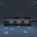 Miniatyrbild 5 av 11: Ugreen Hub 3x USB-A Nätverksadapter RJ45/USB-A 10/100Mbps - Svart