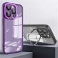 Miniatyrbild 6 av 8: iPhone 15 Plus Mobilskal Electroplating Kickstand - Svart Svart