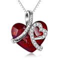 Miniatyrbild 1 av 2: Mors Dag Present Halsband - I love you Forever - Röd Röd