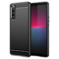 Miniatyrbild 1 av 7: Sony Xperia 10 V Mobilskal Carbon Silikon - Svart
