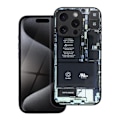Miniatyrbild 1 av 6: iPhone 15 Pro Mobilskal Tech Pattern 1 Svart