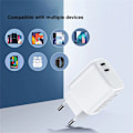 Miniatyrbild 2 av 2: SiGN Dual USB-C PD Laddare 45W - Vit