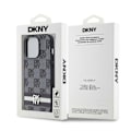 Miniatyrbild 8 av 8: DKNY iPhone 14 Pro Mobilskal Läder Checkered Mono Pattern Svart