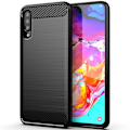 Miniatyrbild 1 av 8: Galaxy A70/A70s Skal Forcell Carbon Mjukplast - Svart Svart