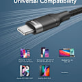 Miniatyrbild 2 av 5: Veger USB-C till USB-C kabel 1.2m 2.4A - Svart
