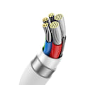 Miniatyrbild 9 av 11: Baseus USB-C till USB-C kabel 240W PD 8K 60Hz 1m - Vit
