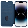 Miniatyrbild 5 av 11: Nillkin iPhone 14 Pro Max Plånboksfodral Qin Cloth Pro - Blå