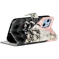 Miniatyrbild 5 av 8: iPhone 14 Pro Plånboksfodral 3D Pattern - Svart Marble Svart