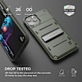 Miniatyrbillede 9 af 10: VRS DESIGN Damda QuickStand Skal iPhone 12 Mini - Grön