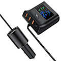 Miniatyrbild 1 av 6: Acefast Billaddare 90W 3x USB Till USB-C Cigarettändare - Svart Svart