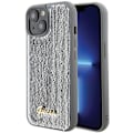 Miniatyrbild 1 av 8: Guess iPhone 15 Mobilskal Sequin Script Metal - Silver