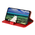 Miniatyrbillede 4 af 8: KHAZNEH Litchi ægte læder pungetui Google Pixel 6 - Rød Red