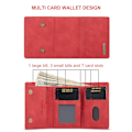 Miniatyrbild 5 av 11: iPhone 11 Skal DG.MING M1 Magnetic Tri-fold Wallet Med Kickstand - Röd Röd