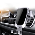 Miniatyrbillede 3 af 6: Gravity Smartphone Bilholder Ventilationsgitter - Sort Black