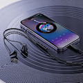 Miniatyrbild 5 av 7: Acefast L2 In-Ear Hörlurar USB-C, mikrofon och fjärrkontroll 1,2 m Svart