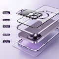 Miniatyrbild 3 av 7: BOOM iPhone 14 Pro Max Mobilskal Magsafe Metall Frame - Lila