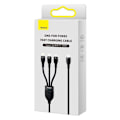 Miniatyrbild 4 av 4: Baseus 3in1 USB-C till USB-C, Lightning, microUSB kabel 100W 1.5m Svart