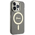 Miniatyrbild 4 av 8: Guess iPhone 11/XR Mobilskal Magsafe Glitter Guld - Svart Svart