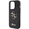 Miniatyrbild 6 av 8: Guess iPhone 15 Pro Mobilskal Glitter Script Big - Svart Svart