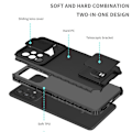 Miniatyrbild 6 av 8: Galaxy A12 4G Skal Kickstand Kameraskydd Slide - Svart Svart