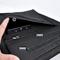 Miniatyrbild 4 av 7: Choetech Foldable 2x USB Till Typ-C Solladdare 80W - Svart Svart